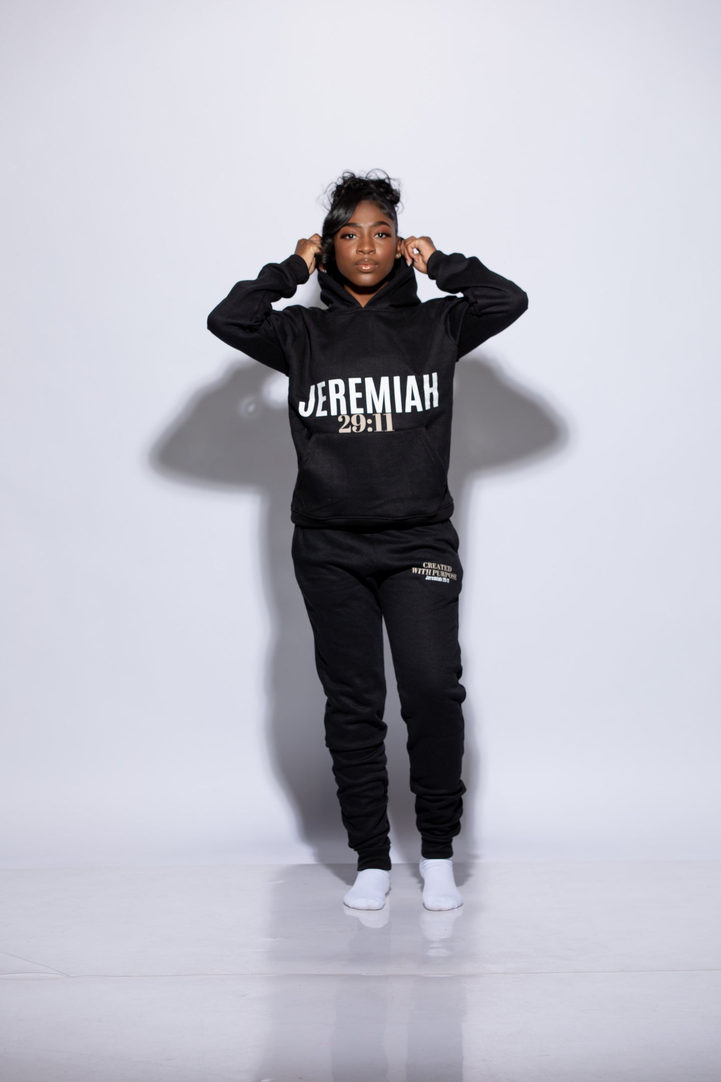 CREATED WITH A PURPOSE HOODIE BLACK