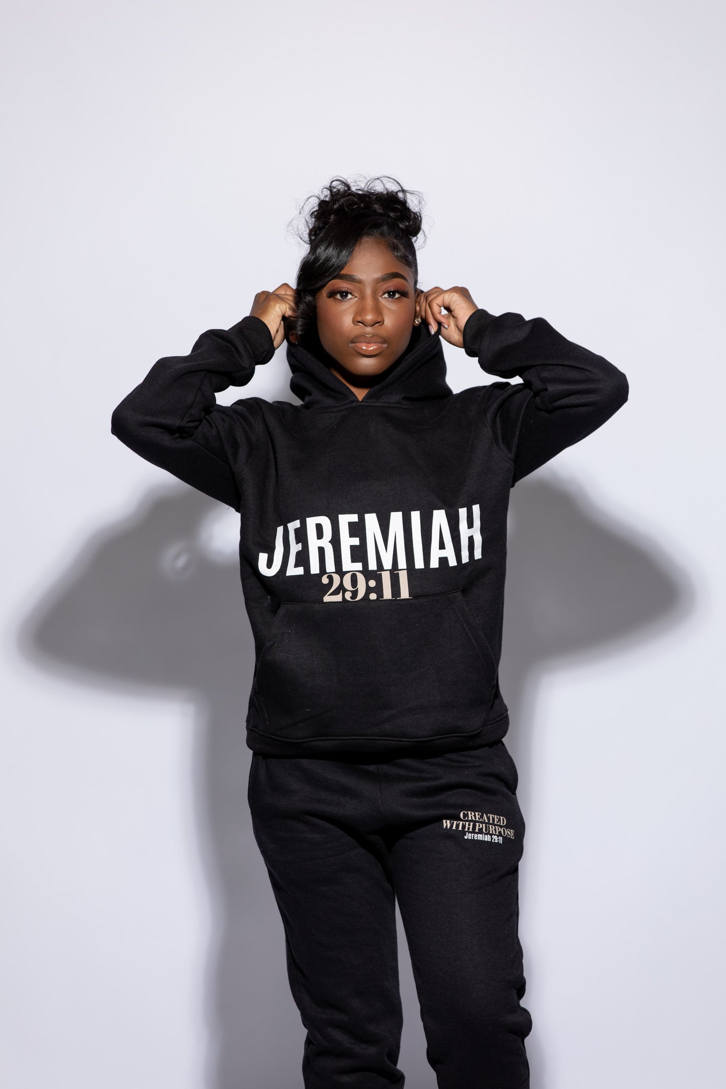 CREATED WITH A PURPOSE HOODIE BLACK
