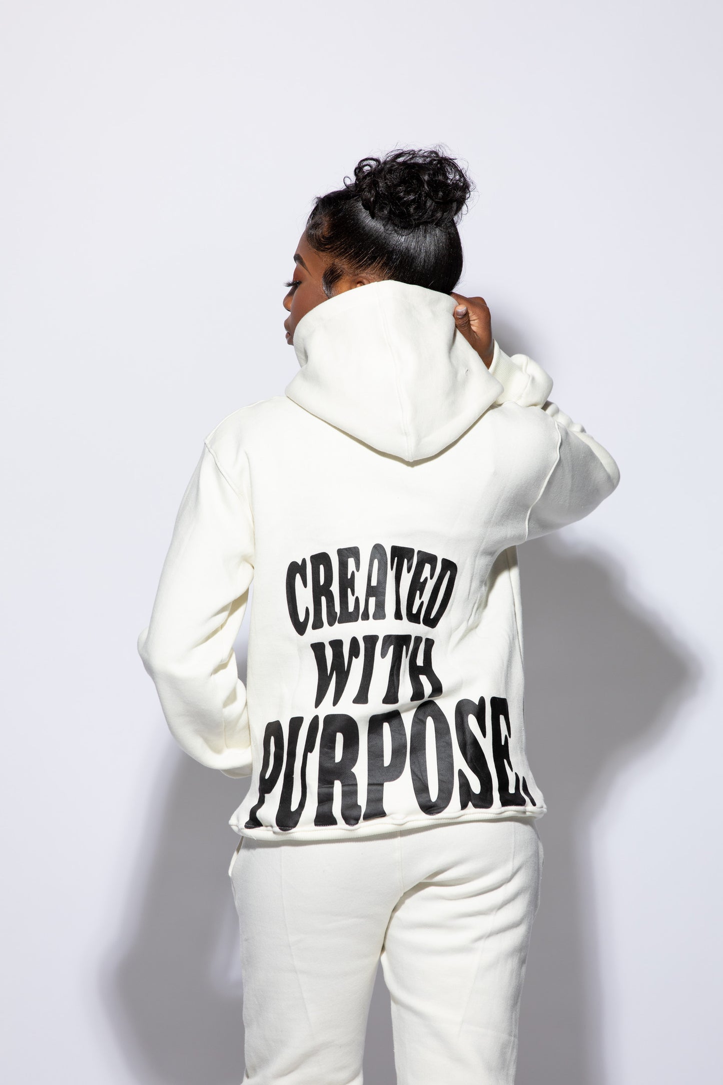 CREATED WITH A PURPOSE HOODIE CREAM