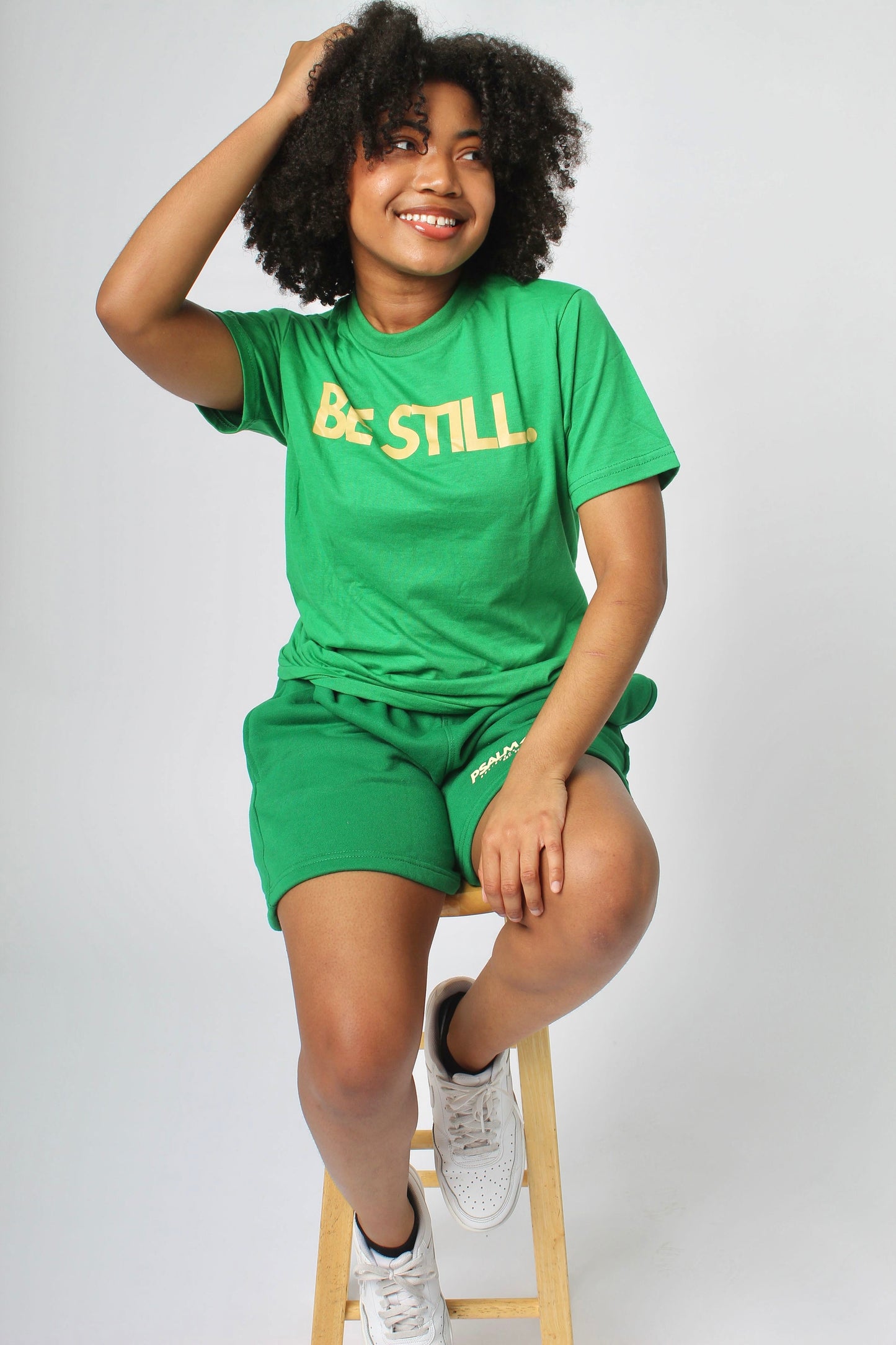 BE STILL T-SHIRT GREEN