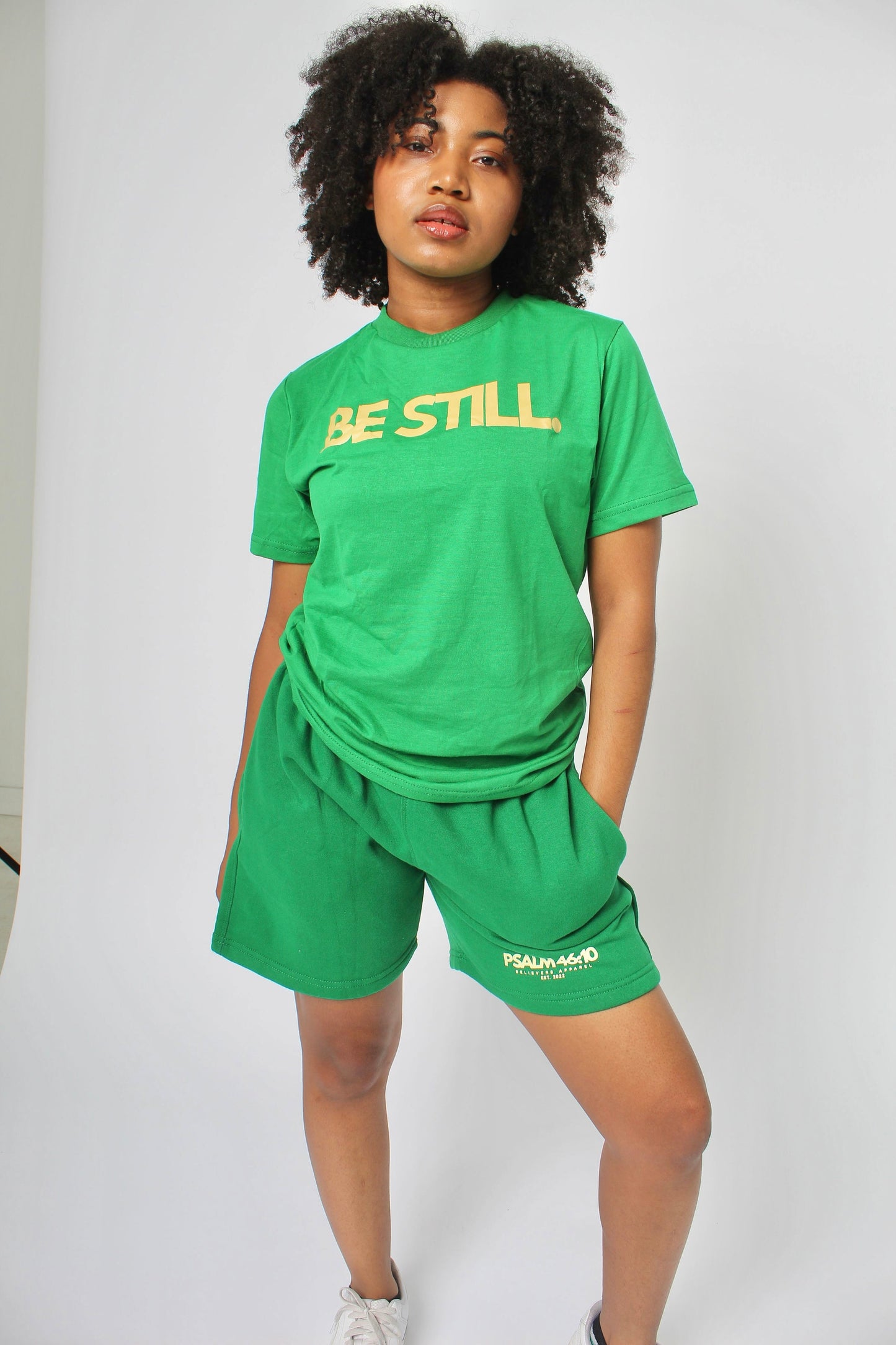 BE STILL T-SHIRT GREEN