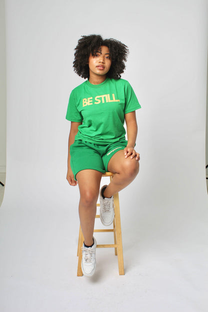 BE STILL T-SHIRT GREEN