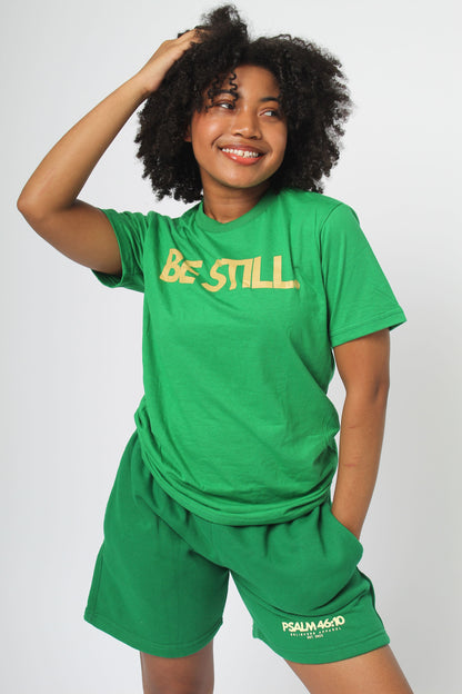 BE STILL T-SHIRT GREEN