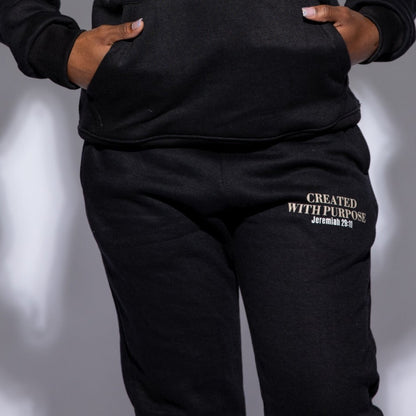 CREATED WITH A PURPOSE SWEATPANTS BLACK
