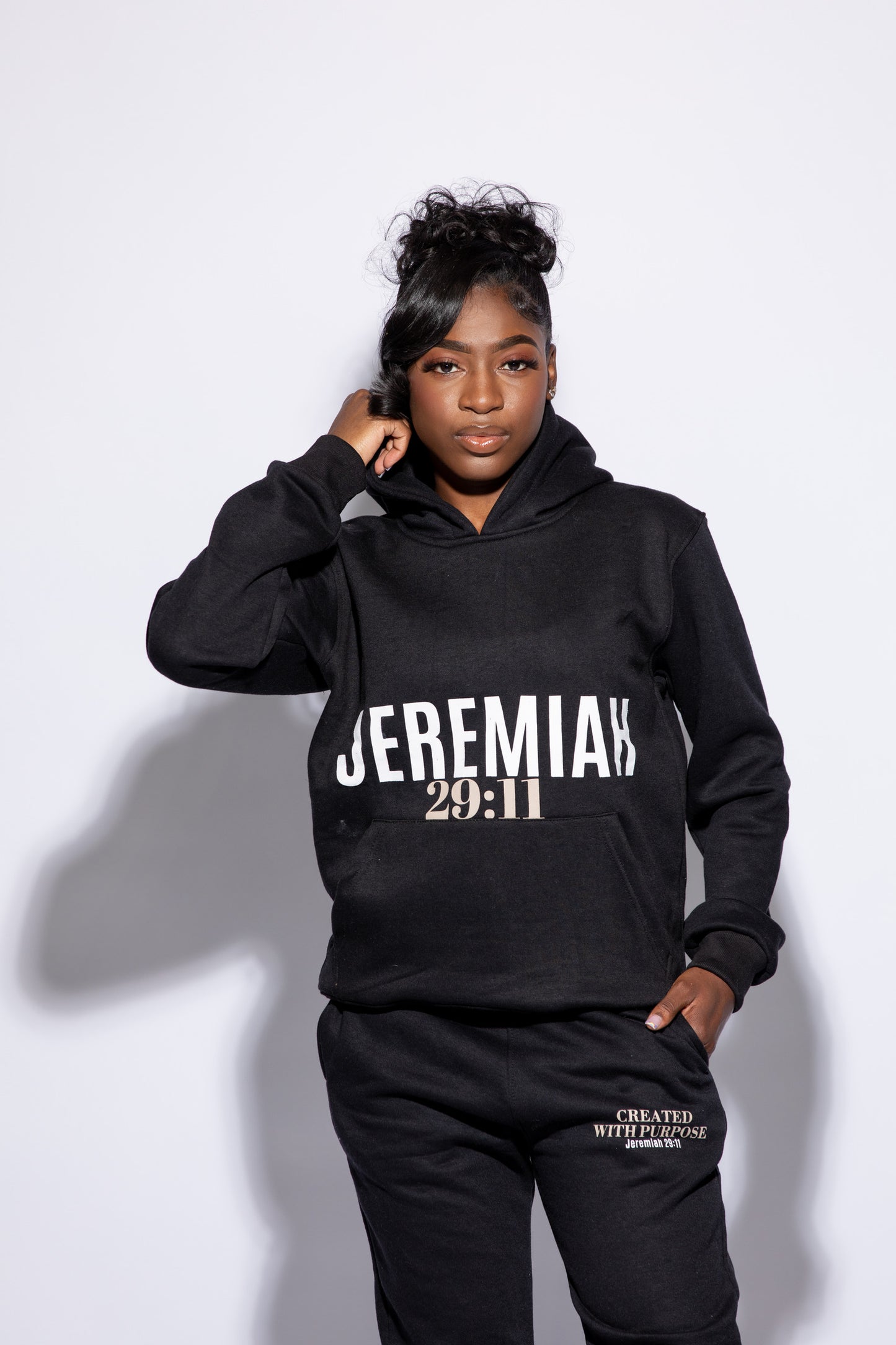 CREATED WITH A PURPOSE HOODIE BLACK