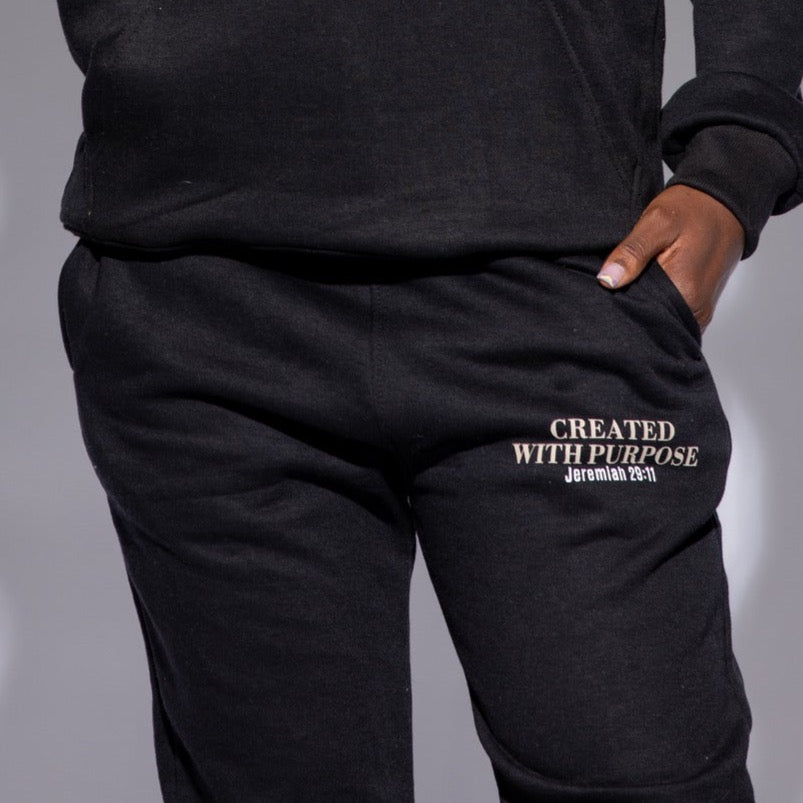 CREATED WITH A PURPOSE SWEATPANTS BLACK