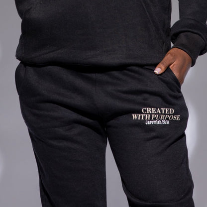 CREATED WITH A PURPOSE SWEATPANTS BLACK