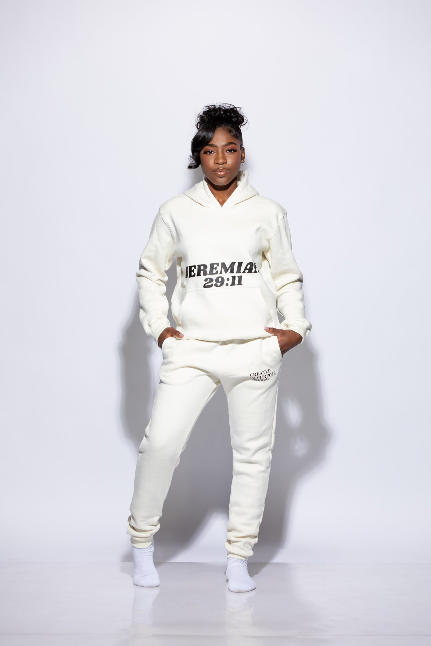 CREATED WITH A PURPOSE HOODIE CREAM