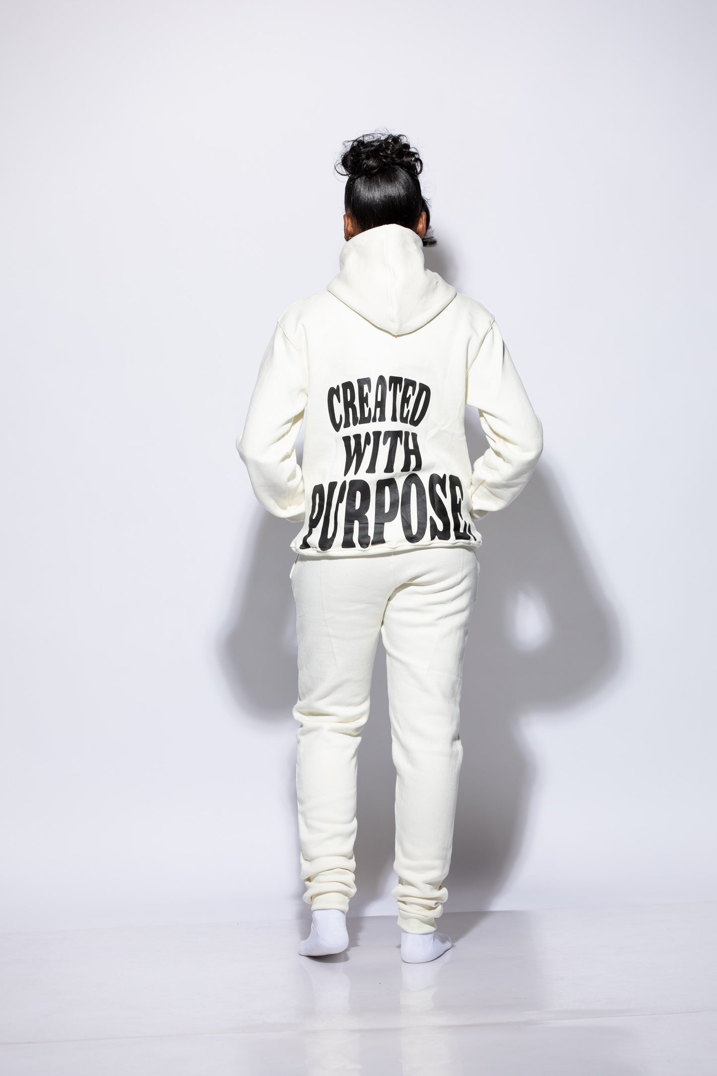 CREATED WITH A PURPOSE HOODIE CREAM